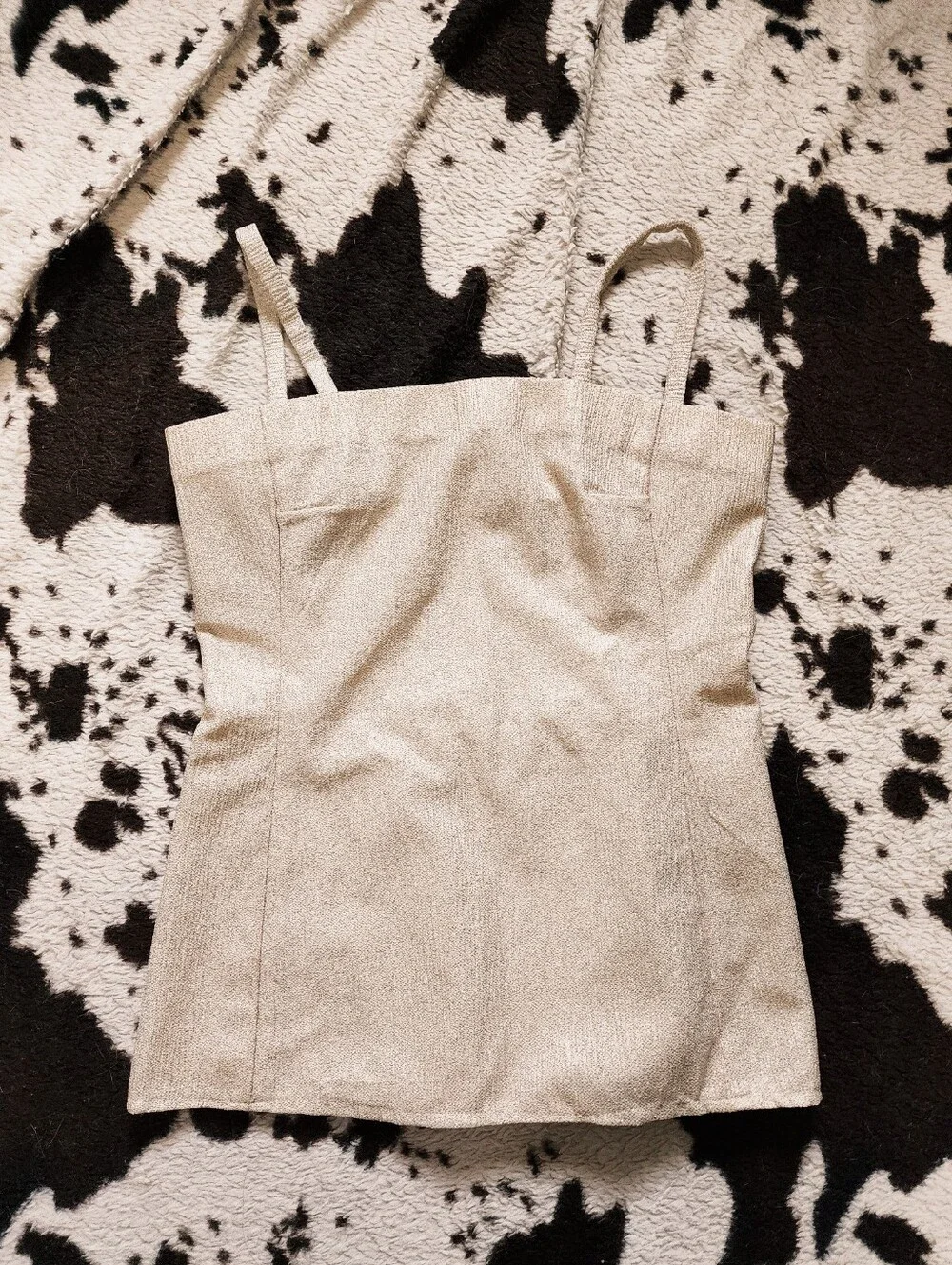 WOMEN'S 90'S/Y2K METALLIC CAMI - CHAMPAGNE